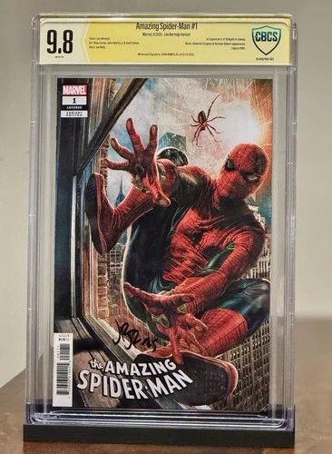 CBCS 9.8 Amazing Spider-Man #1 Lee Bermejo Variant - Signed By John Romita JR