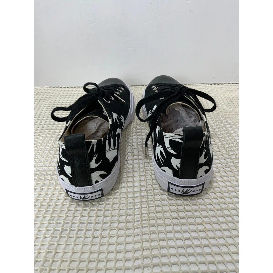 MCQ Alexander McQueen EU42 黑色燕子燕子硫化低帮运动鞋 二手状况完好 — 第 3/4 张图片