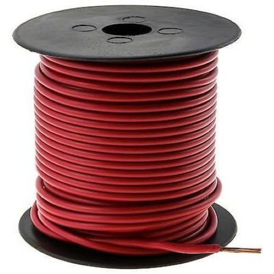WR40RD-100 WELLS VEHICLE ELECTRONICS RED 14 GA PRIMARY WIRE 100'