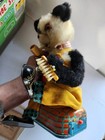 Old 1950s Battery Operated Smoking & Shoe Shining Panda Bear In Box ALPS Japan  — photo 4