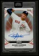 Roger Clemens 2025 Topps Chrome Black Ivory Auto Orange Refractor #/25