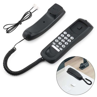 Landline Phone Corded Phone For Home Office Desk Wall Mount Black Telephone