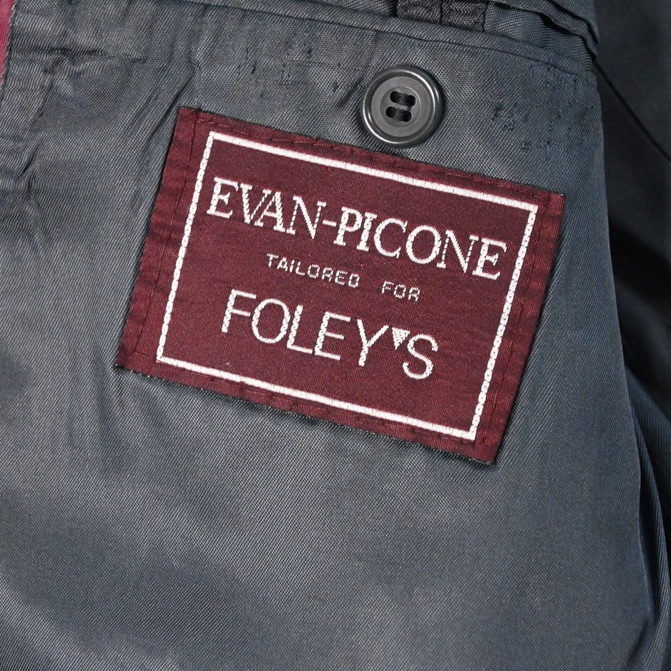 Chaqueta Blazer Abrigo Deportivo De Colección Hecha en EE. UU. 38S Azul Marino Ventana Lana Doble Pecho Foto 4 de 4