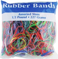 BAZIC Rubber Bands, Assorted Size 1/2 Lbs. Made in USA, Elastic Stretchable Band