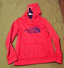 The North Face Women s Fleece Pullover Hoodie S Pink/Purple Logo Hooded Pockets