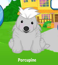 Webkinz Porcupine Virtual Adoption Code Only Messaged Webkinz Gray Porcupine Pet