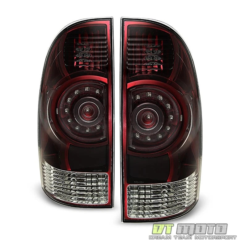 For 2005-2011 Toyota Tacoma Pickup Headlights+Red Smoke Tail Lights Brake Lamps — 第 3/4 张图片