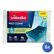 6X Vileda Pro Clean Sponge 2 Pieces
