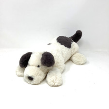 Jellycat I Am Dashing Dog White Rare & Retired Laying Small Size 12" Long Soft