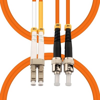 3ft 1m LC to ST OM1 Multimode Duplex Fiber Optic Jumper Cable 62.5/125um