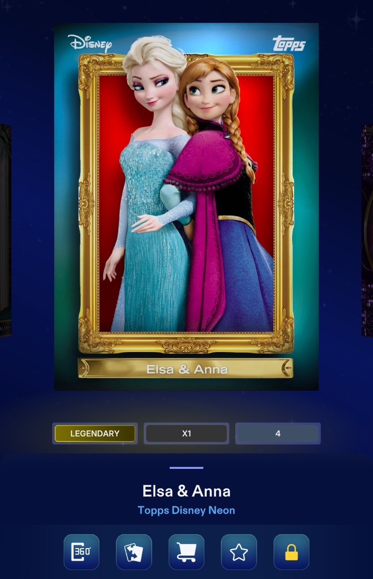 Topps Disney Collect Elsa Anna🌟Legendary 5cc Red Family First Neon {DIG1TAL}