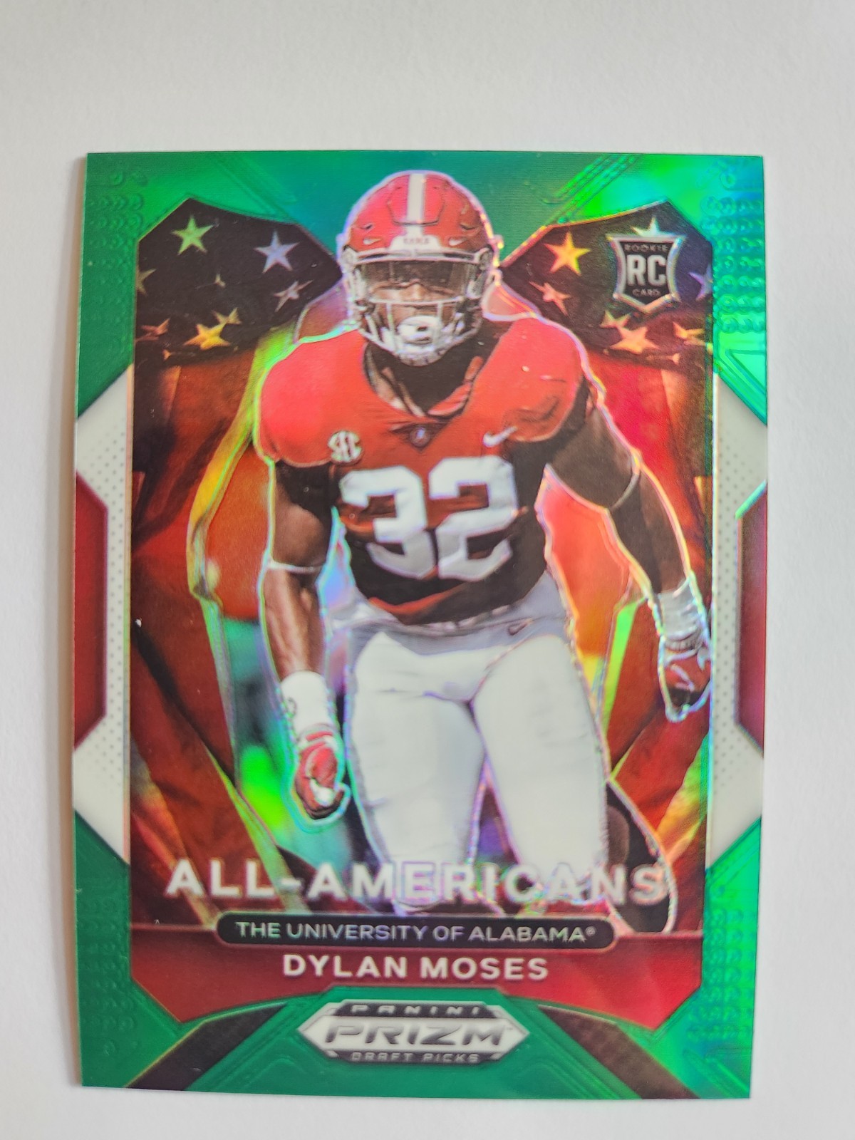 2021 Panini Prizm Draft Picks - All-American Dylan Moses #190 Green Prizm (RC)