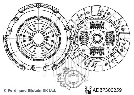 Kit d'embrayage BLUE PRINT ADBP300259 remplacement OE 22100-69K01 S2