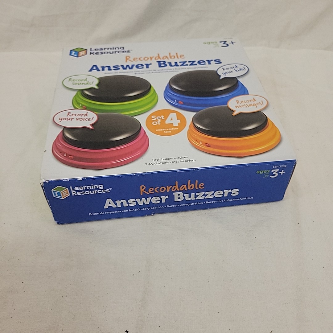 Learning Resources Recordable Answer Buzzers Set Of 4 Unused NOB Unused READ⬇