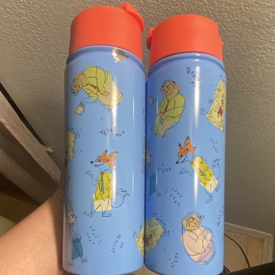 Disney Pixar Vacuum Flask Set 500ml Blue Orange Sly Fox Cartoon 2-Piece
