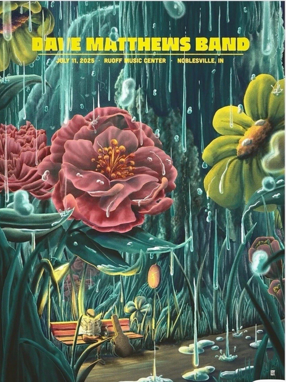 Dave Matthews Band DMB Noblesville IN 7/11 2025 Deer Creek Concert Poster