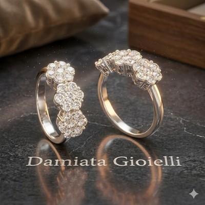 Giorgio Visconti Damenring aus Weißgold und 0,41 Karat Diamanten ABX12311