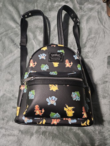 Loungefly Pokemon Starters Backpack Black Pokemon Loungefly Backpack