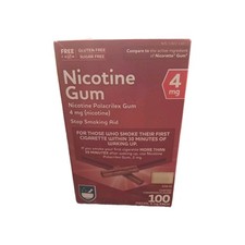 Rite Aid Nicotine Gum 4mg 100ct Cinnamon Flavor Stop Smoking Aid - Exp Sept 2026