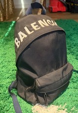 Balenciaga Wheel Logo Backpack Black Nylon Mini / Small &ndash; Authentic