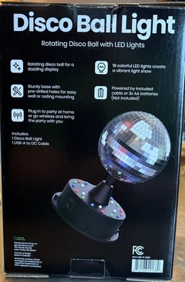 Rotating Mirror Disco Ball Light LED Color Changing Party Lamp Dance Effects New