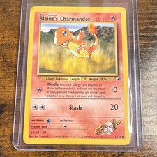 Blaine's Charmander 61/132 Gym Heroes Common Basic 50 HP Regular Unlimited 2000 on eBay