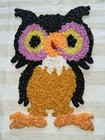 Vintage Melted Plastic Popcorn OWL Halloween Fall Decoration HTF Purple Orange  — photo 5