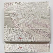 6561 Japanese Vintage Fukuro Obi Belt Kimono Fabric Silk Traditional Embroidery