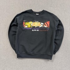 Blink-182 Sweatshirt Mens Medium Black California Pop Punk Band Tee Graphic