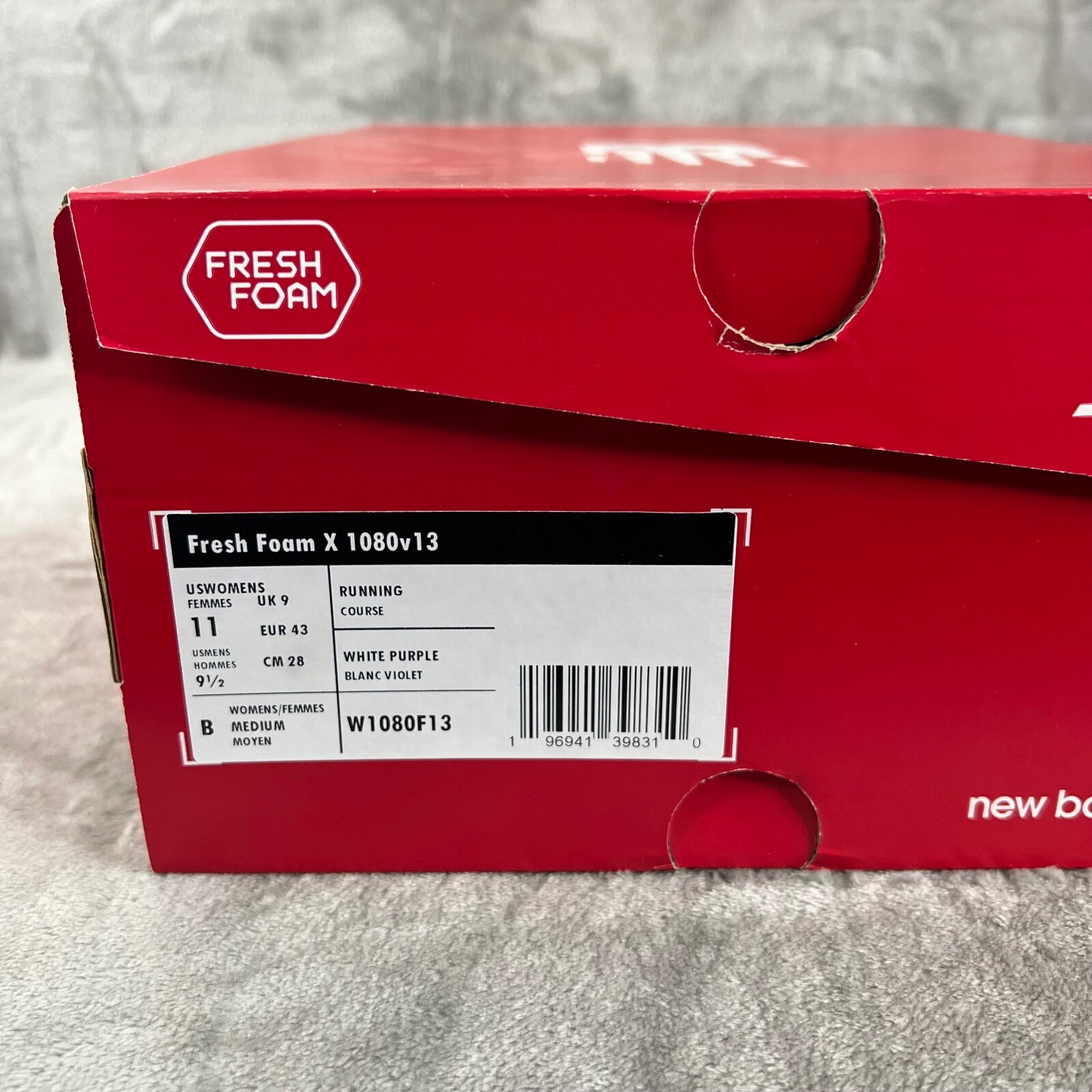 New Balance Fresh Foam X 1080v13 Running Shoes Women's 11 White/Purple Low Top thumbnail 11