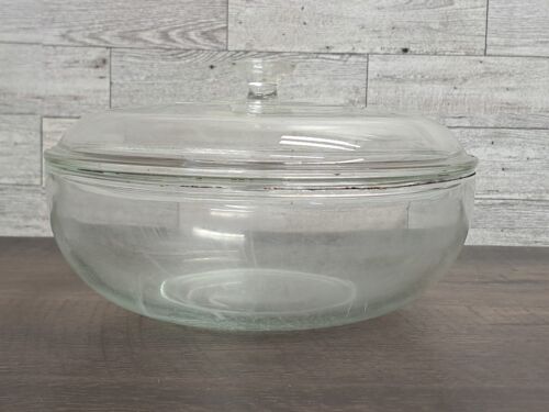 Pyrex 024 Originals Clear Glass 2 Qt Round Covered Casserole with Lid 624C #2 - Picture 3 of 24