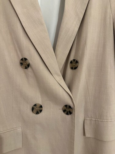 River island pink/ taupe double breast blazer, size 16 - Picture 2 of 7