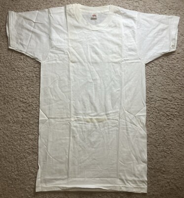 Vintage 50's 60's Fruit Of The Loom White T Shirt Medium