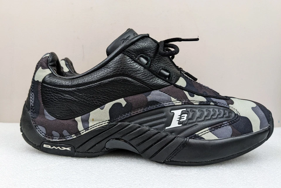 Zapatos bajos Allen Iverson Reebok DMX Answer 4 (IV) para hombre talla 9 camuflaje cuero negro Foto 3 de 4