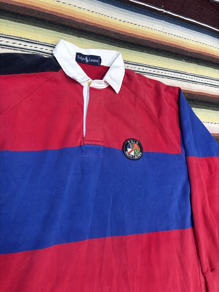 POLO USA Ralph Lauren 80s vintage cookie patch rugby shirt M POLO USA Ralph Lauren 80s vintage cookie patch rugby shirt M