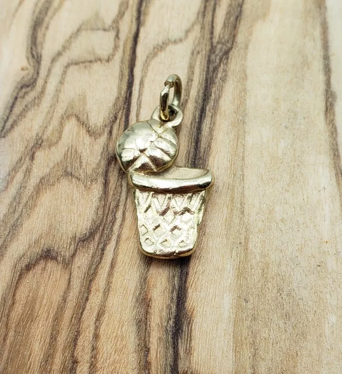 James Avery Retired 14k yellow Gold Basketball Charm eBay