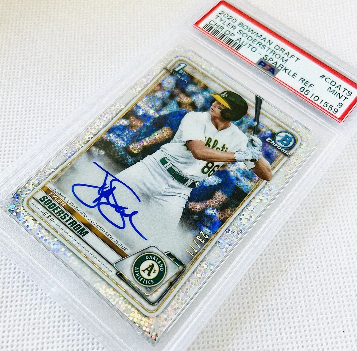 2020 Bowman Chrome Tyler Soderstrom 1st Bowman Auto Speckle SP 