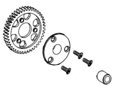 Robitronic 2-Gang Hauptzahnrad Set 44 Zähne 1.Gang R30126 