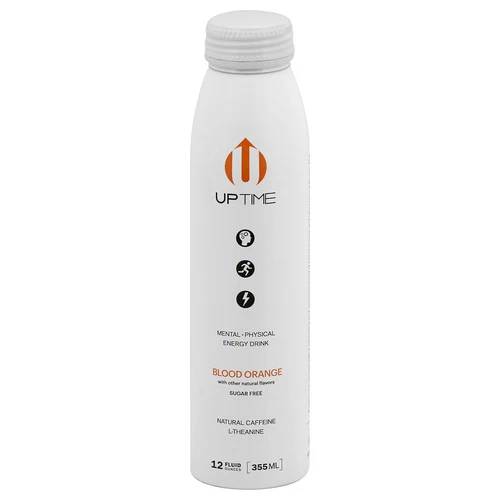 Uptime Beverage Energy Blood Orange Sugar-Free 12 fl. oz Pack of 12