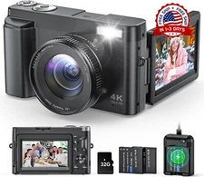 Cámara Digital 4K Para Fotografía Y Vídeo Cámara Para Vlogs De 48 MP Con Enfoque