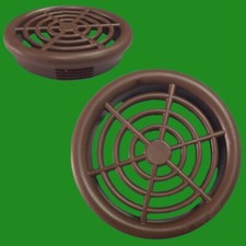 20x Brown Roof Soffit Round Air Vents Eaves 48mm Grille 44mm Hole Ventilation