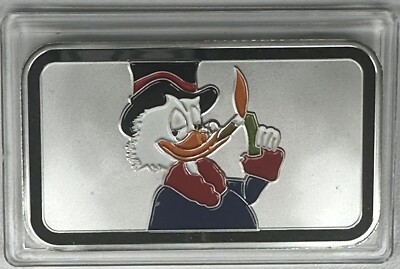 2022 Scrooge McDuck Lighting Cigar w/ Cash- Colorized 1oz .999