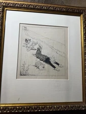 Florence Jane Hoopes (1894 - 1984) "Jack And Jill Scene" Pen And Ink - Signed