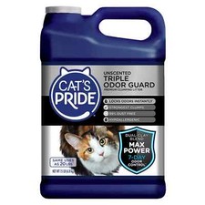 Cat's Pride Max Power Triple Odor Guard Unscented Clumping Cat Litter, 15 lb Jug