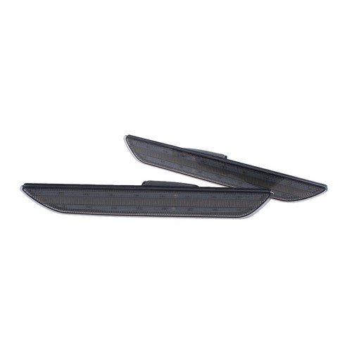 Upgrade White LED Side Marker Lights Rear For 2015-2020 Ford Mustang Smoked Lens - Picture 6 of 10