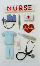 Nurse Medical Planner 3D Stickers Papecraft Doctor's Office Crafts Scrapbook