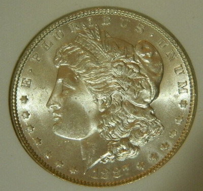 YS＊vv 1887 Morgan Dollar NGC MS65 ~ VSS VAM 13 (Dbl Stars & Right