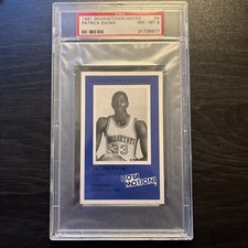 1981 GEORGETOWN HOYAS #4 PATRICK EWING PSA 8