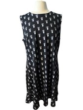 Margaret M Pineapple Sheath Dress Ruffle Hem Sleeveless Jersey Knit Size 1X