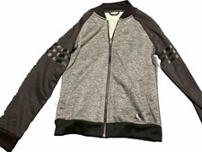 Adidas Women's ClimaWarm Full Zip Heather Gray Black Fleece Jacket - Size M